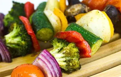 Brochetas de vegetales Brochetas de vegetales