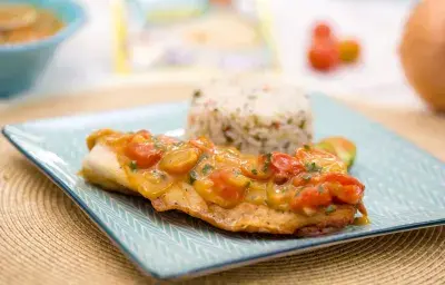 Filete en Salsa de Mariscos y Coco Filete en Salsa de Mariscos y Coco
