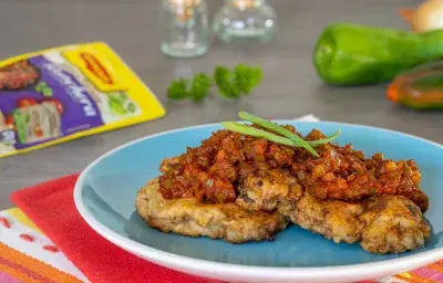 Milanesas Apanadas con Salsa Milanesas Apanadas con Salsa