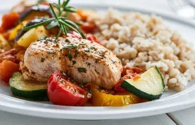 Pollo a la Ratatuille