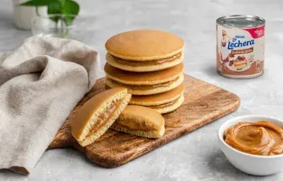 Dorayaki japonés (Pancakes) con Dulce de Leche
