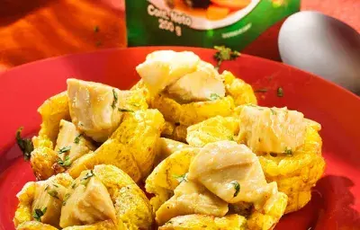 Canastas de patacón rellenas de pollo Canastas de patacón rellenas de pollo