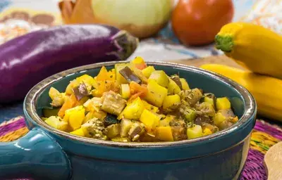 Estofado de Berenjena y Zucchini