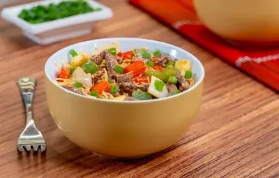 Chow mein de carne