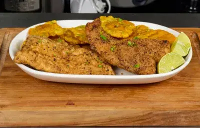 Pescado frito con Orégano