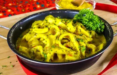 Calamar en Salsa de Mostaza y Miel
