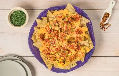 Nachos con Pollo Fuego