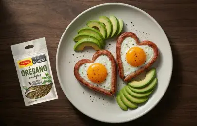 Huevo en corazón de salchicha