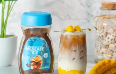 mango iced latte mango iced latte