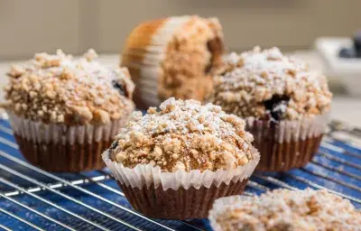 Muffin de arándanos esponjosos