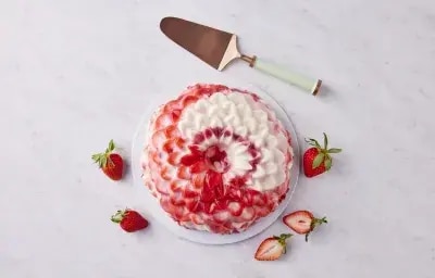 Gelatina de Fresas con Crema