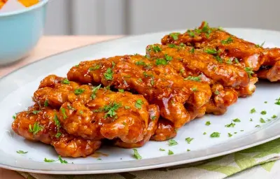 deditos de pollo glaseados