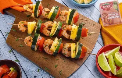 Brochetas de Camarón Brochetas de Camarón
