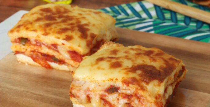 Pastel de Pizza con Pan Molde