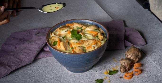 Sopa Thai de Coco y Pollo
