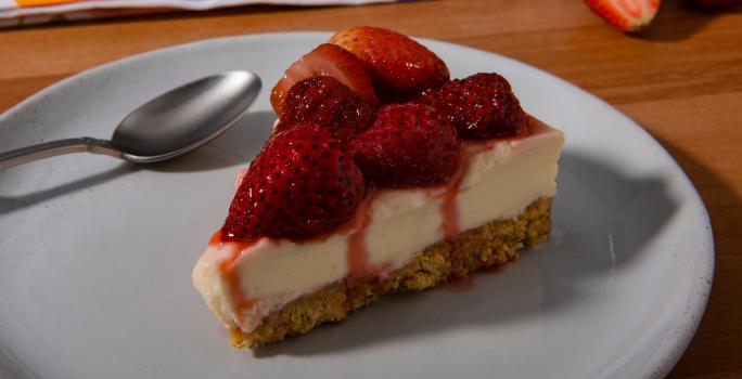 Cheesecake de Fresa Sin Horno