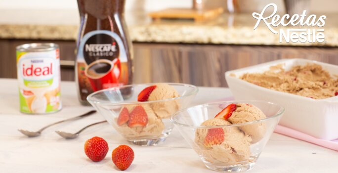 Helado de Café y Fresa