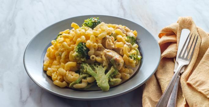 Pasta con queso y brocoli