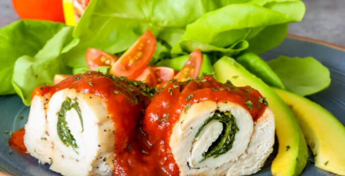 Pollo Relleno de Espinaca