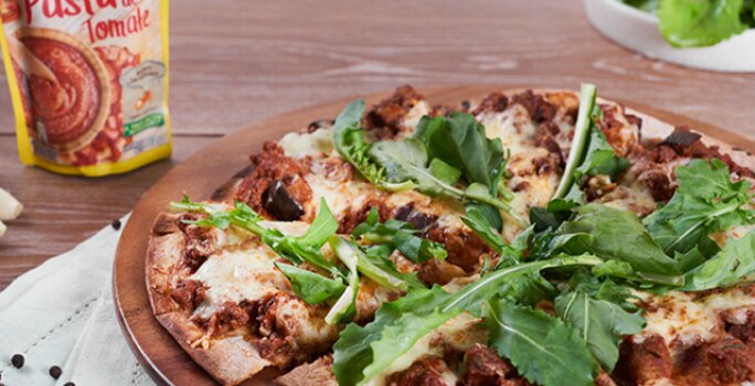 Pizza con rúgula