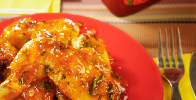 Alitas en salsa de maracuyá y Ketchup MAGGI®