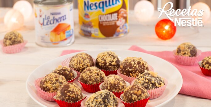 Trufas de chocolate con cerezas