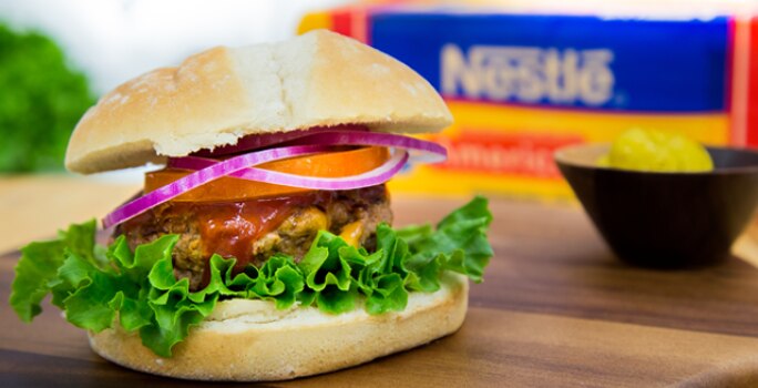 Hamburguesas rellenas de queso