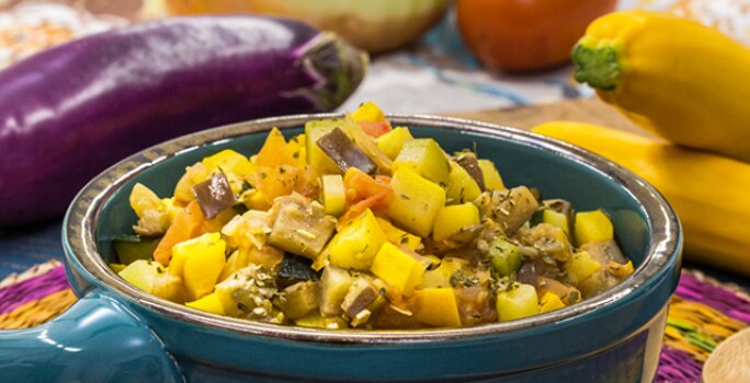 Estofado de Berenjena y Zucchini