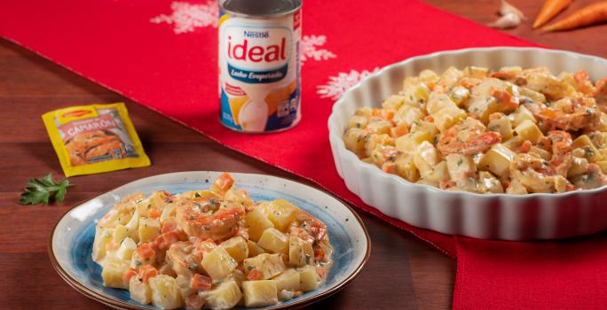 Ensalada de Papas con camarones