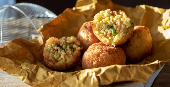 croquetas de arroz con pollo