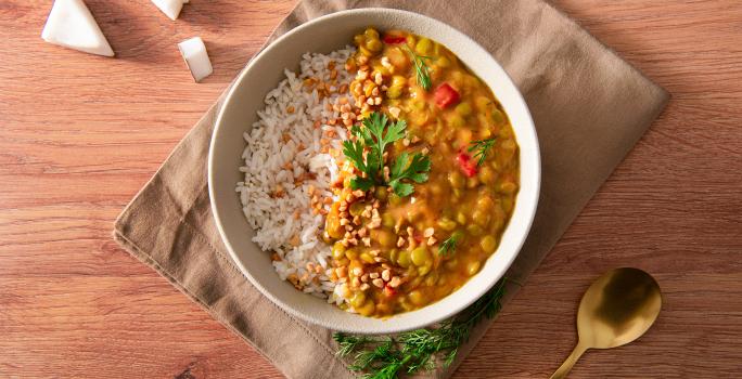 Curry de lentejas con coco