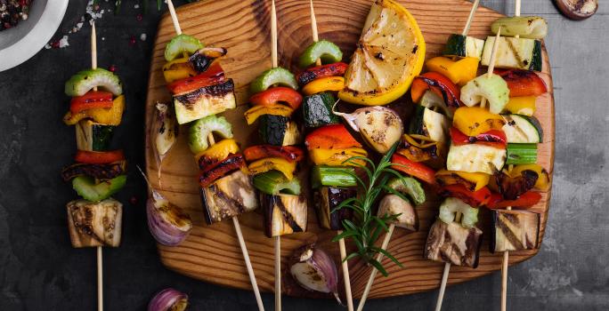 brochetas de vegetales