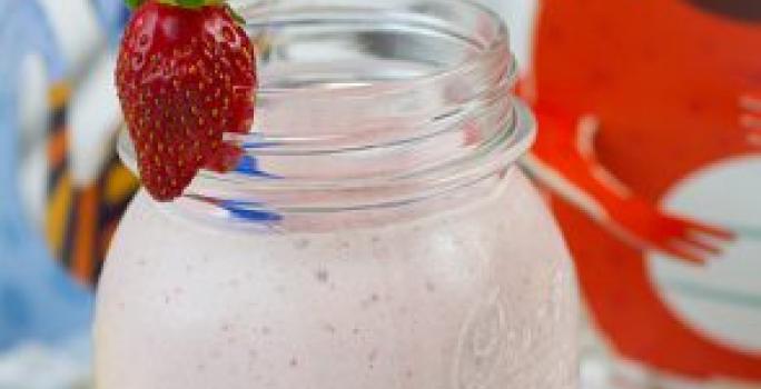 Batido de fresa y banano