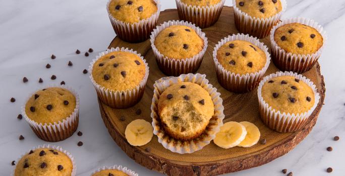 Muffins de Banana y Chocolate