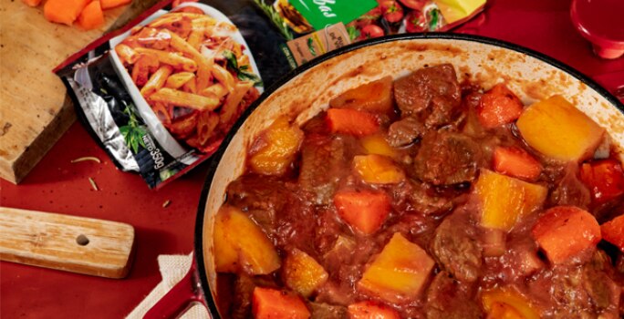 Estofado con salsa de finas hierbas