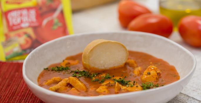 Crema de Tomate con Pollo
