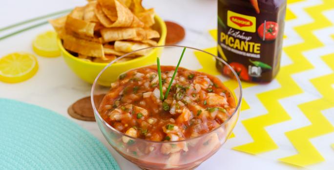 Ceviche de Corvina con Picante