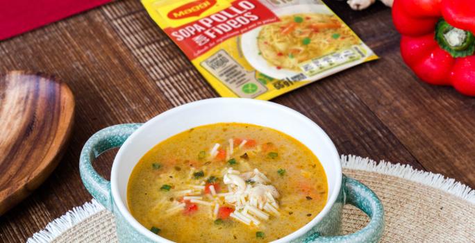 Sopa de Pollo Estilo Oriental Sin Gluten