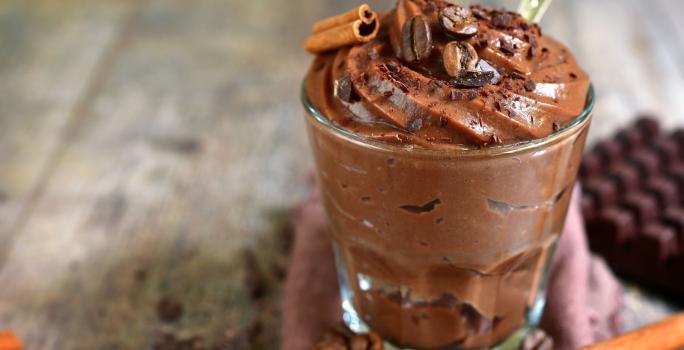 Mousse de chocolate y café