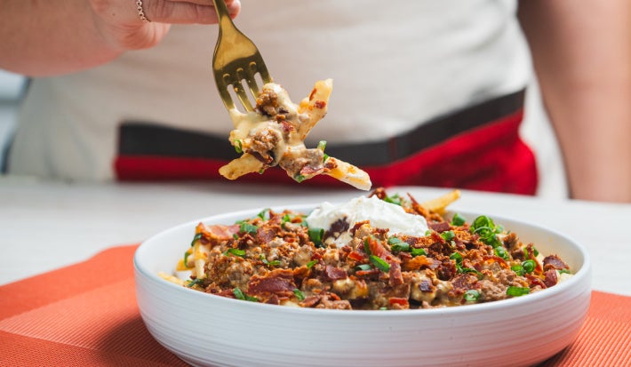 Chili Papas con Carne y Sazón Intenso