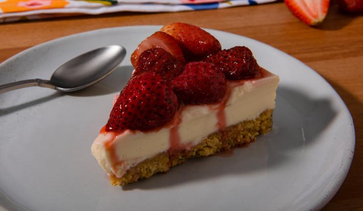 Cheesecake de Fresa Sin Horno