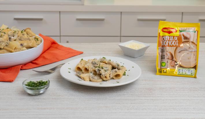 Rigatoni con Hongos frontal