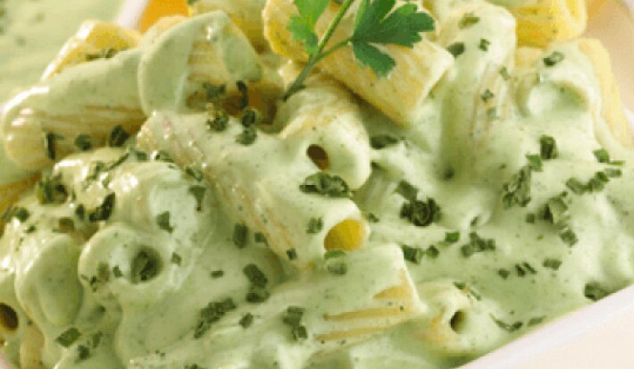Pasta al cilantro