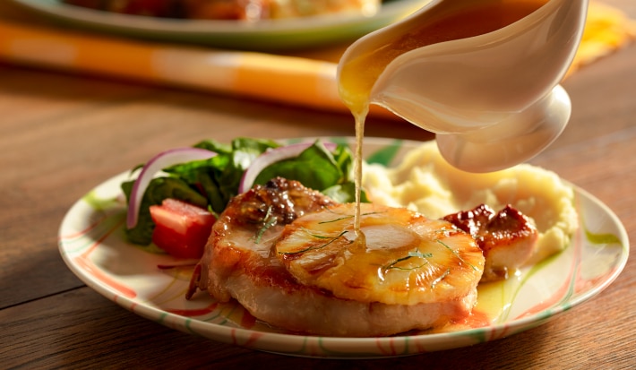 Chuletas en Salsa de Piña