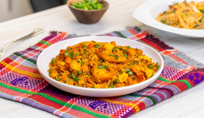 arroz frito con cúrcuma