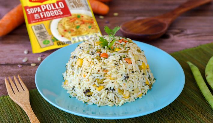 Arroz con Fideos y Vegetales Sin Gluten