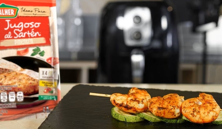Pinchos de Camarones en Air Fryer