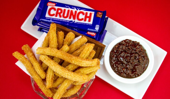 Churros con crema de Chocolate Churros con crema de Chocolate