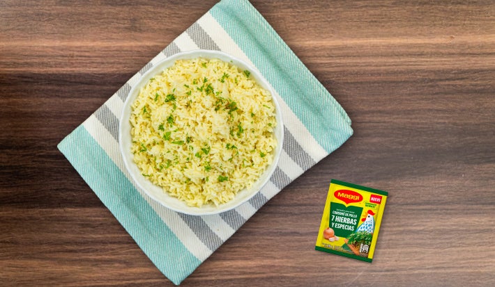 Arroz con consomé 7 hierbas