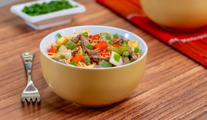 Chow mein de carne